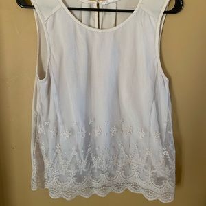 Cream Laced Tank